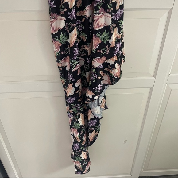 New! Nookie Simone Floral Print Frill Asymmetrical Maxi Dress 37677 - Picture 6 of 12